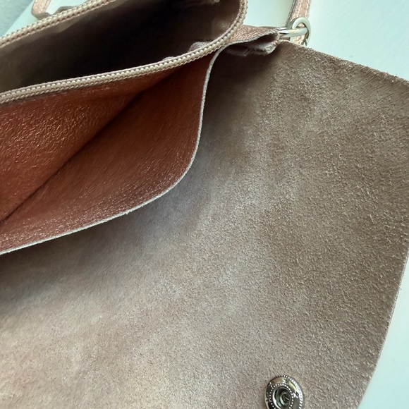 Mei Licai Rose Gold Copper Metallic Leather Crossbody Bag - Made In Italy NWT - Picture 9 of 15